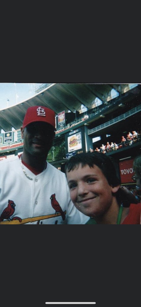 rev_cory2024's tweet photo. @DannyMacTV @PujolsFive @UncleCharlie50 @Cardinals @MLB This is 11 year old me with Albert in 2004 back when they had the photo night . He will forever be my favorite athlete of all time. It has been so special to watch him this year as we get to say thank you and goodbye. This has been a storybook season no matter how it ends. https://t.co/djOGtG6m9G