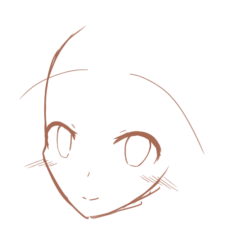 手癖で顔描いてる時たまに「いや輪郭からはみ出るまゆ毛どうなってるの…おじいちゃんのまゆげなの…」ってなる時ある。そもそも高さもおでこより高いまである。 