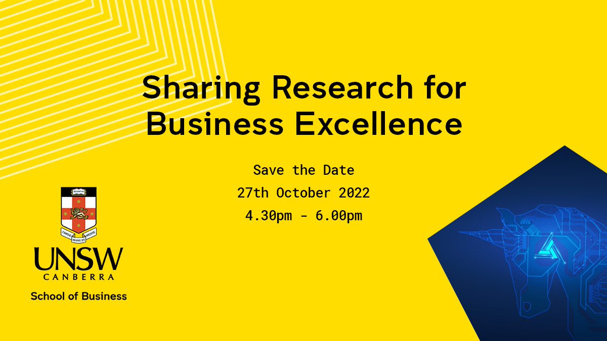 Something exciting is brewing!! 
PSRG will be heavily involved in this upcoming research showcase. We recommend all of our PSRG friends who can, or will, be in Canberra on the 27th Oct to save the date. More to come!
#UNSWPSRG <a href="/UNSWCanberra/">UNSW Canberra</a> <a href="/UNSWAGSM/">AGSM at UNSW Business School</a> <a href="/unsw_ai/">UNSW AI Institute</a> <a href="/UNSWDRI/">UNSW Defence Research Institute</a>