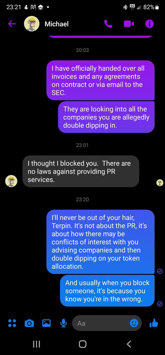 Benl324's tweet image. @michaelterpin when you block people instead of defend yourself. It is pretty incriminating. @SECGov @TransformPR 

#stoprunning #rulebreaking