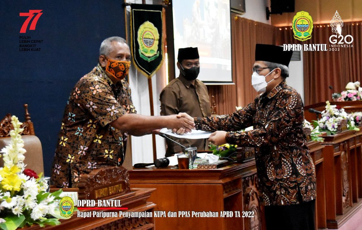 subhan_nawwawi's tweet photo. Rapat Paripurna Penyampaian Nota Pengantar KUPA &amp; PPAS Perubahan APBD Tahun Anggaran 2022

 @dpcpkbbantul @fpkbbantul  @fraksipkbdiy @FraksiPKB @DambaAktivis

#KabarLegislatif #dprdbantul #Bantul https://t.co/zJXzIFHQWH