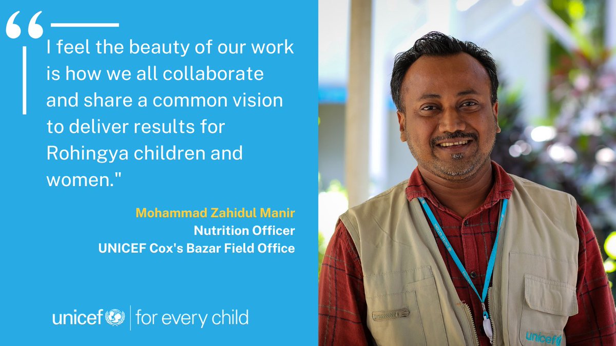 UNICEFBD's tweet photo. 🙏 Join us in thanking all humanitarian workers who deliver life-saving services to Rohingya refugee children. 

#ItTakesAVillage | #WorldHumanitarianDay https://t.co/1CBvxJp7WJ