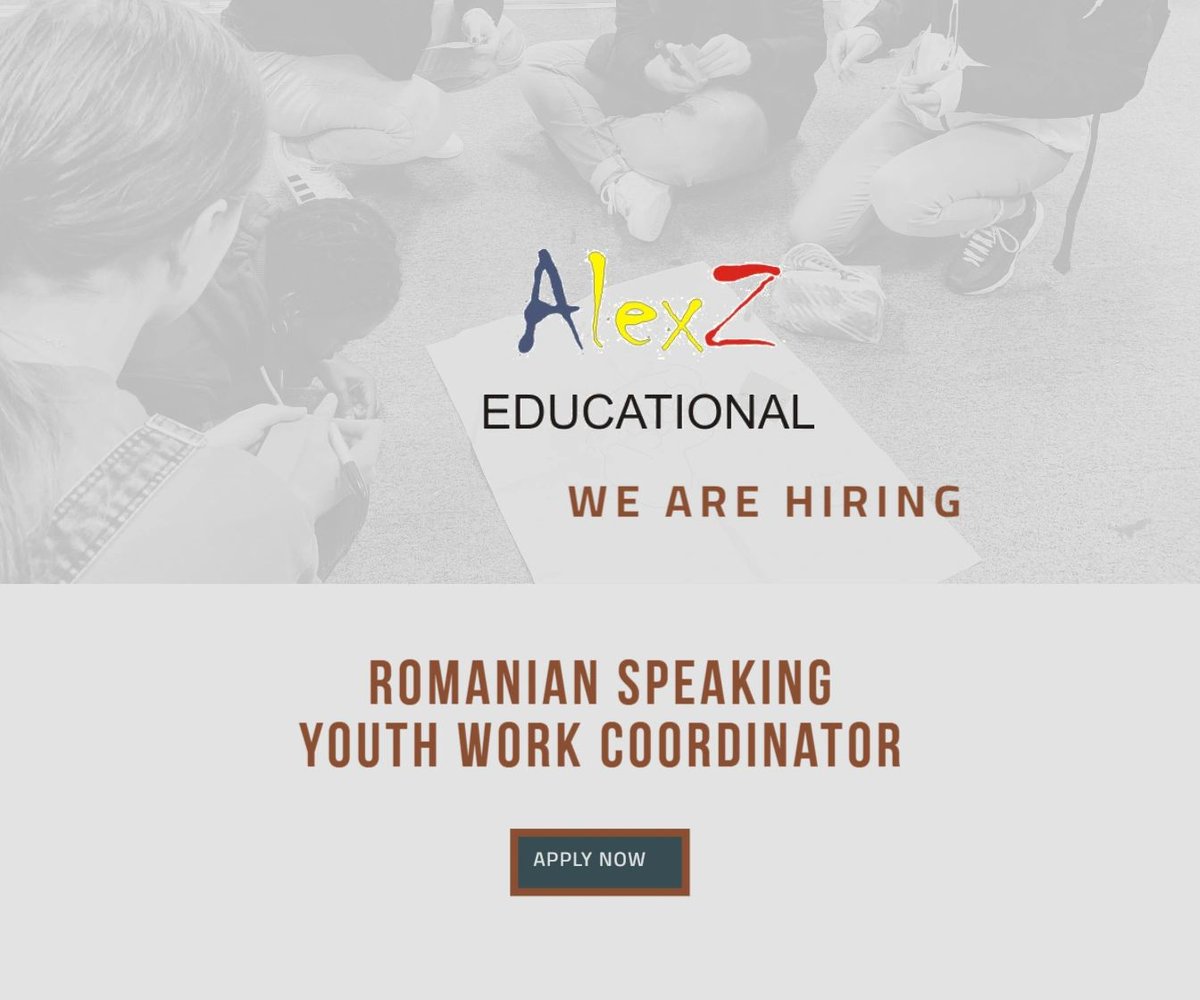 AlexZEducation1's tweet photo. We are hiring Romanian Speaking Youth Work Coordinator.
Application deadline: Monday 29th August at 9am 

Apply here:https://t.co/Erip8pN0tS https://t.co/SHtlvjQZWP