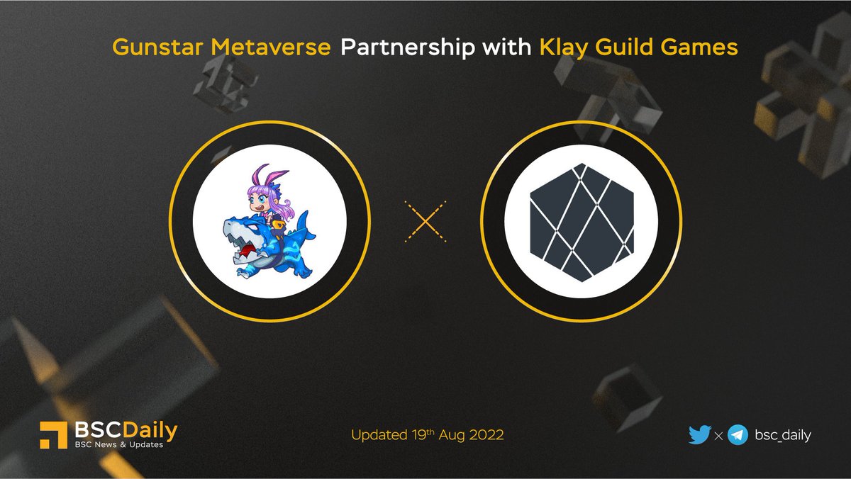 🎉 <a href="/GunStar_io/">Gunstar Metaverse</a> Partnership with <a href="/KlayGuildGames/">Klay Guild Games</a> 🚀

🎮 #KGG is a #playtoearn gaming guild, bringing players together to earn via blockchain-based economies💪

This partnership expand the brand coverage &amp; community size of both teams in Play-and-Earn Space🔥

More details👇

#BNB