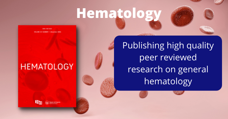 tandfonline's tweet photo. Did you know that Hematology also publishes interdisciplinary areas of research? Review the complete list of accepted areas of research including epidemiology, oncology, pathology, biology, and more: