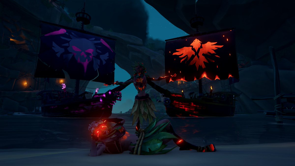 Derektionz's tweet photo. Captains who sail together stay together #SeaOfThieves #SoTShot https://t.co/8FkvlWpC9P