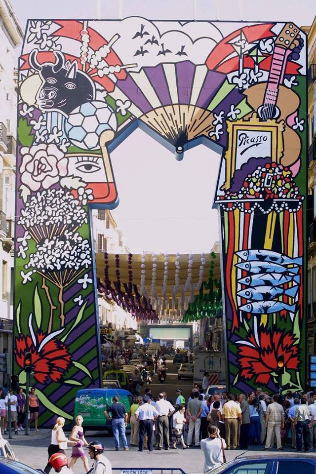 #Málaga. Portada Picassiana de la Feria del Centro. 2001-2005 #FeriaMLG