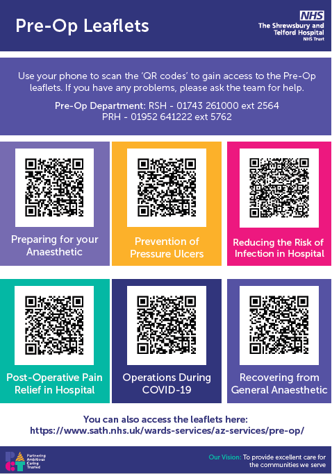 Our Pre-assessment team have been testing the use of QR codes for patient information leaflets. The team have worked hard to understand how our patients feel and feedback has been positive. The PDSA continues! <a href="/SaTHImprovement/">SaTH Improvement Hub</a>