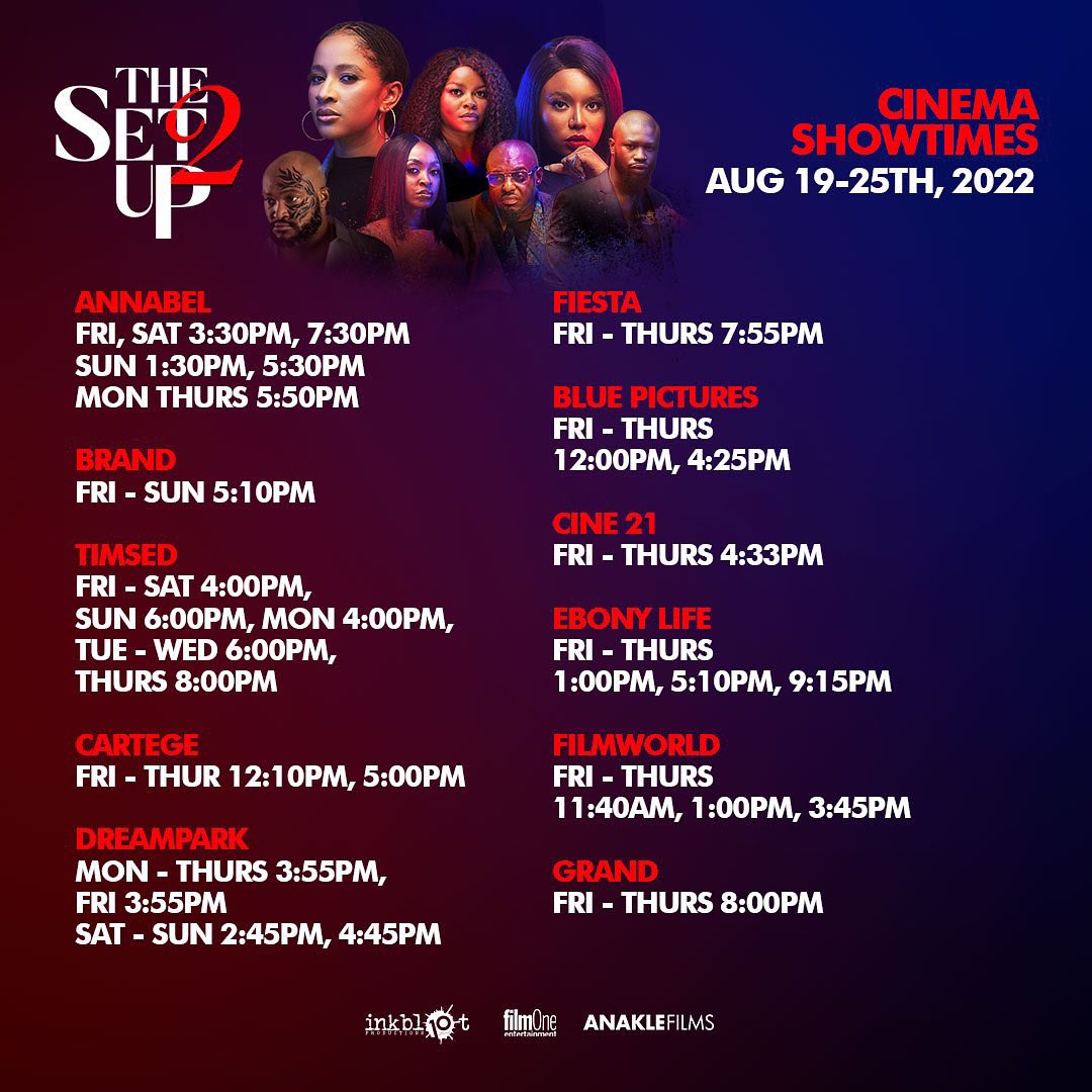 InkblotPresents's tweet photo. You are missing a lot if you haven't seen The Set Up 2 but we've got good news. It’s not too late to see it.
Swipe to see the showtimes of the week!
Get your tickets today and remember, Believe Nothing and Trust No One.
#TheSetUp2Movie
#TSU2
#inkblotpresents https://t.co/fmDz7pK1vm