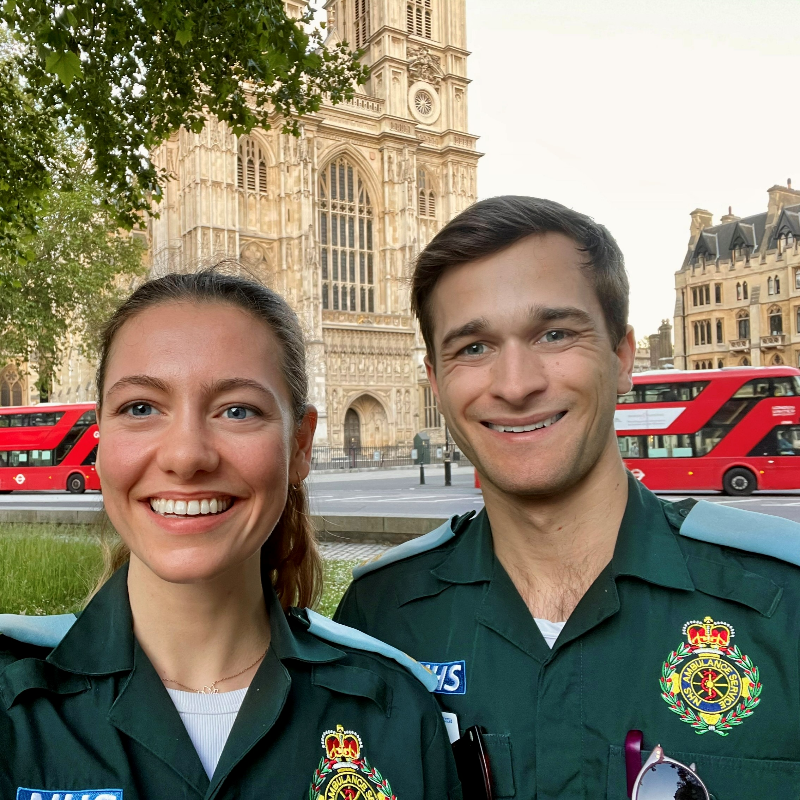 Ldn_Ambulance's tweet photo. Lillie and Luis have been a couple for 7 years and volunteer as emergency responders.

As proud residents of #Hampstead, they respond to life-threatening emergencies within their local community and throughout the #Barnet and #Camden boroughs.