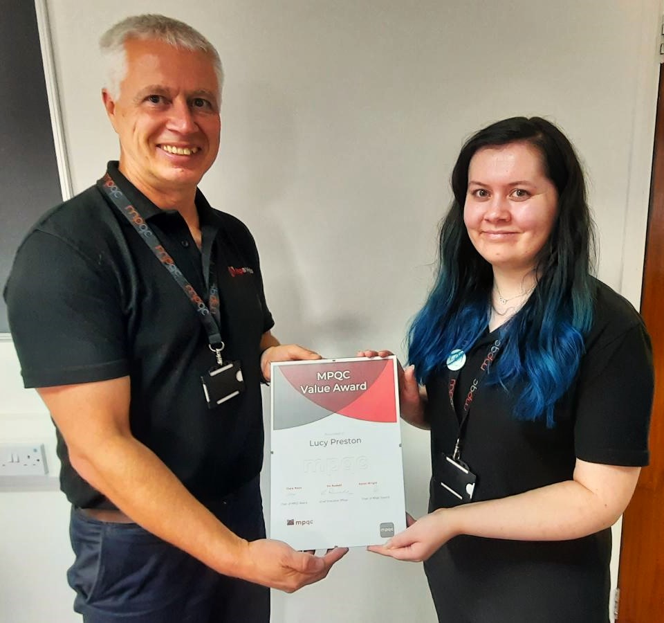 Congratulations to <a href="/MPQC_/">MPQC</a> Value Award winner, Lucy Preston, Industry Schemes Administrator, rewarded for her excellent Blasting Scheme presentation. Lucy updated the <a href="/MPQC_AO/">MP Awards</a> team with audit and examinations statistics for 2022 so far, as well as ideas for future enhancements.