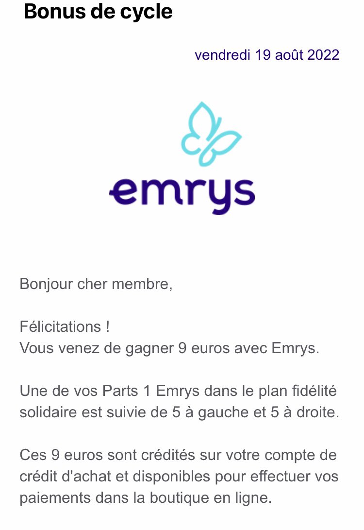 LeMajordhome's tweet photo. Après 2h de sport avec ma Binome, deux petits mails qui font plaisir. 
Pour certains ce n’est pas grand chose mais j’arrive à cumuler 700€ à 800€ par mois parce que je fais mes courses en passant par cette coopérative. https://t.co/EgHzcZdpoa