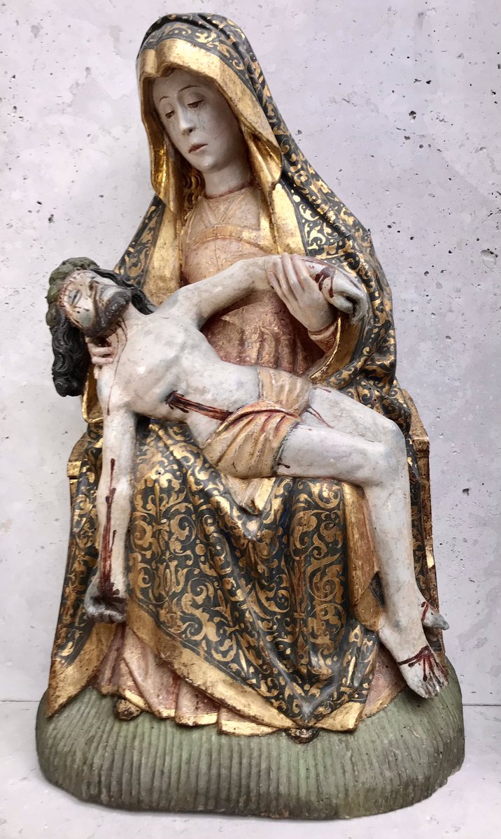 VIRGEN DE LAS ANGUSTIAS.
TALLA FLAMENCA DE LA COLECCIÓN PERSONAL DE ISABEL LA CATÓLICA.