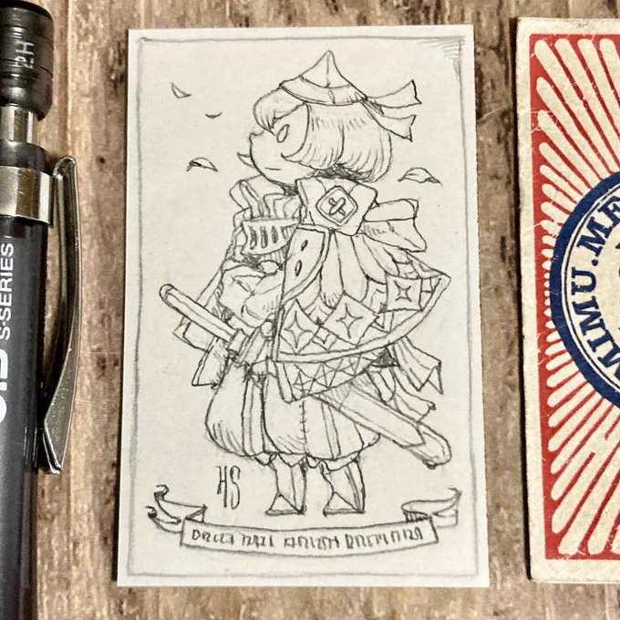 マッチサイズお絵描き*「見上げる騎士」さん* 