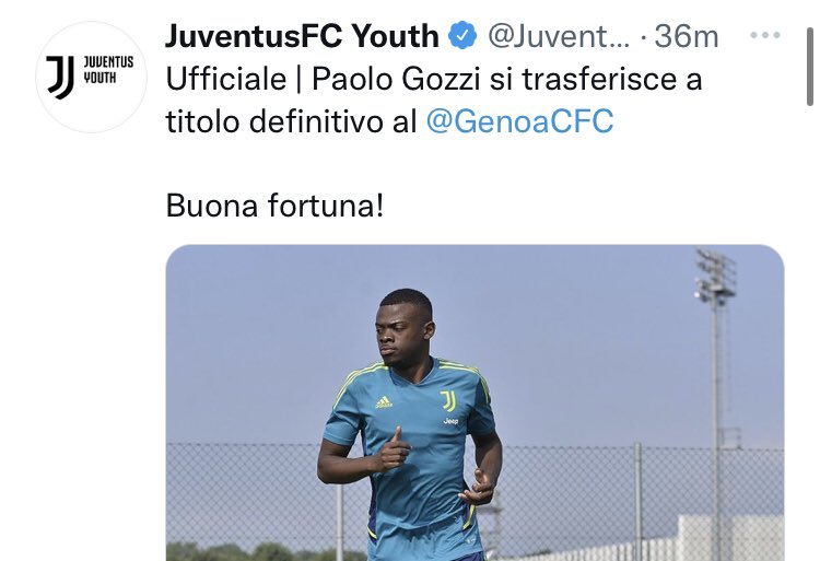 NicoSchira's tweet image. Now it’s official! Paolo #Gozzi to #Genoa from #Juventus on a permanent deal. #transfers