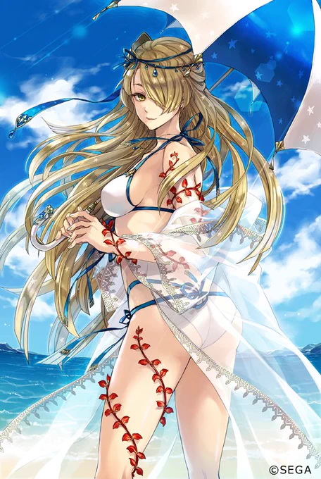 【お仕事】8/19実装 チェインクロニクルにて「真夏の送別者 シエラスエス」描かせて頂きました〜。夏!#チェンクロ 