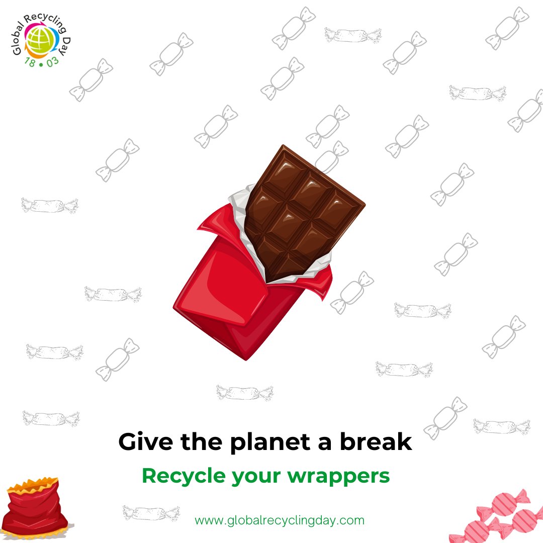 Chocolate wrappers can be #Recycled if disposed correctly in #WastePaper Bins & not #foodwaste bins. Important to think before disposing waste to help #collection & #Recycling our #resources reducing #WasteMountains #Landfills #Pollution @Cop27P @climateWWF @FoilForSnappy @UNEP