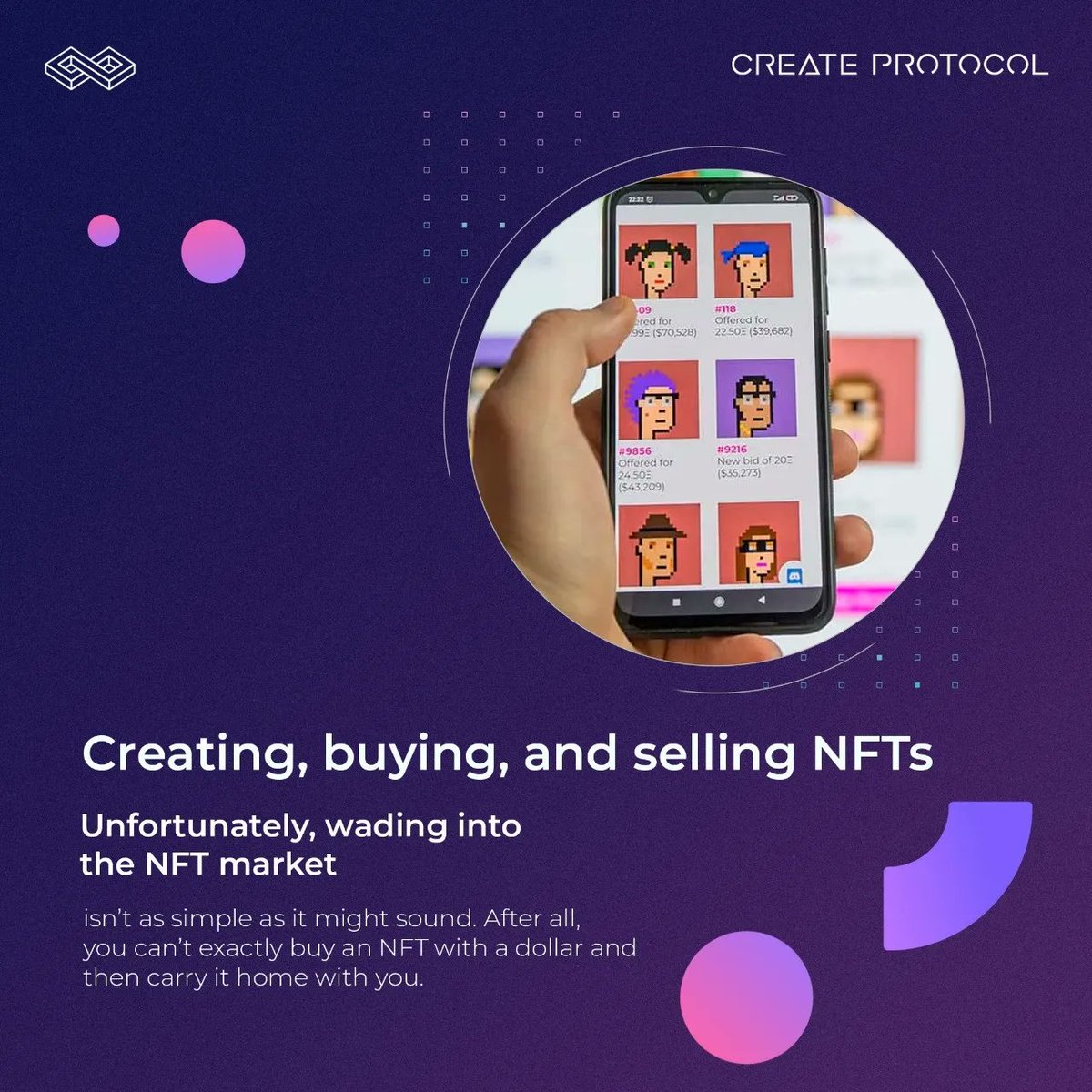 CreateProtocol's tweet image. Btw, do you know #CreateProtocol has a flagship product called, #CreatorConsole, which is soon hitting the market.🔥

It is the one-stop no-code solution for #NFTcreators. You&apos;ll finally be able to not only create NFTs within 5 minutes, but also save around $100 / NFT. ✊🏽🙌🏽