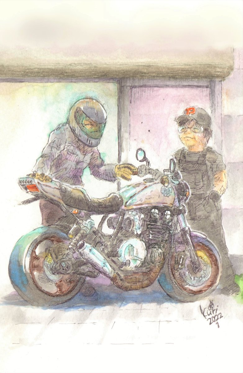 #バイクの日2022 
#バイクの日
北の生業アナログ絵描きです‥冬も雪も大嫌い‥ 