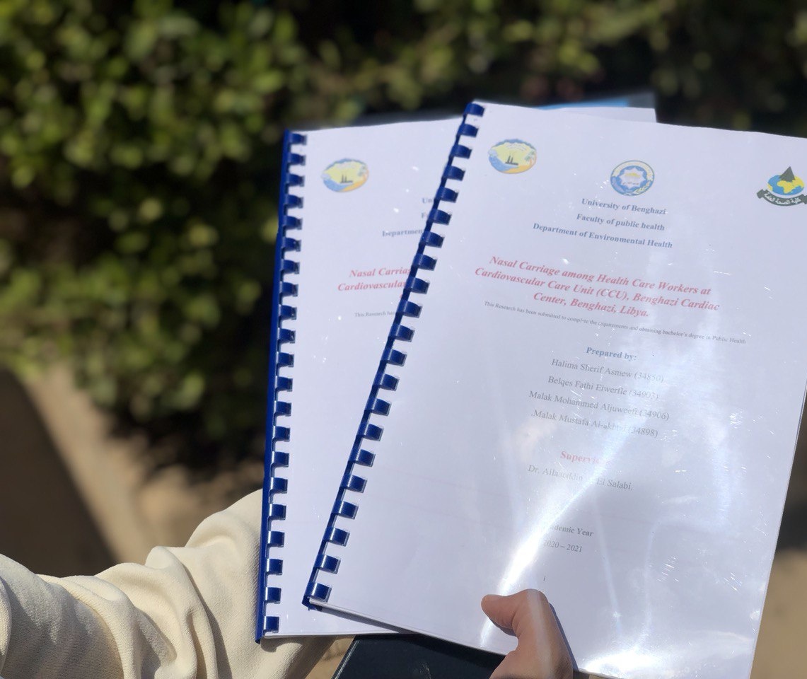h_ismaio's tweet photo. Finally I presented my graduation project which was study on "nasal carriage among healthcare workers at CCU in Benghazi Cardiac Center "✨ https://t.co/OrEvTJHOlg