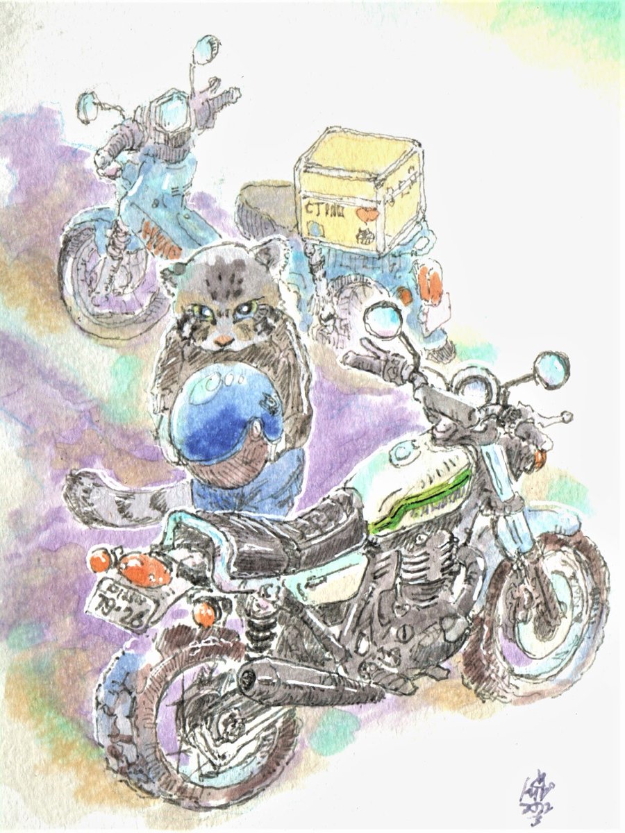 #バイクの日2022 
#バイクの日
北の生業アナログ絵描きです‥冬も雪も大嫌い‥ 