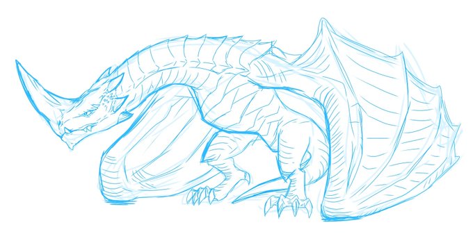 落書き、ボクはワイバーンタイプのドラゴンが好き🐉
たまにこういうドラゴンとか空想生物考えて描くのも好き(*'ω`*) 