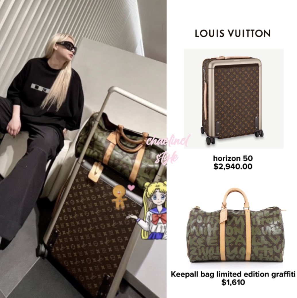 CL style on X: [220819] CL Weverse update at Incheon airport on the way to  Osaka, Japan •luggage : #LOUISVUITTON horizon 50 •bag: #LOUISVUITTION  keepall bag limited edition graffiti #CL #씨엘 @chaelinCL