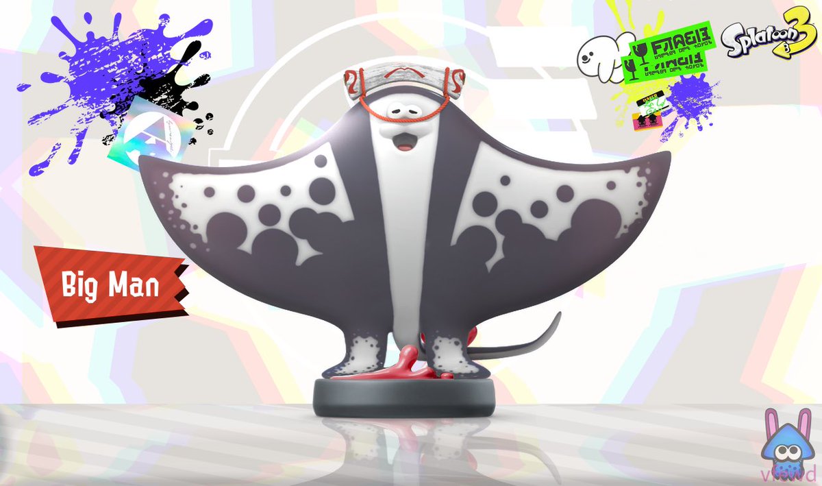vfewd_Inkling's tweet image. Here is big man as amiibo #Splatoon3 #Splatoon #amiibo
