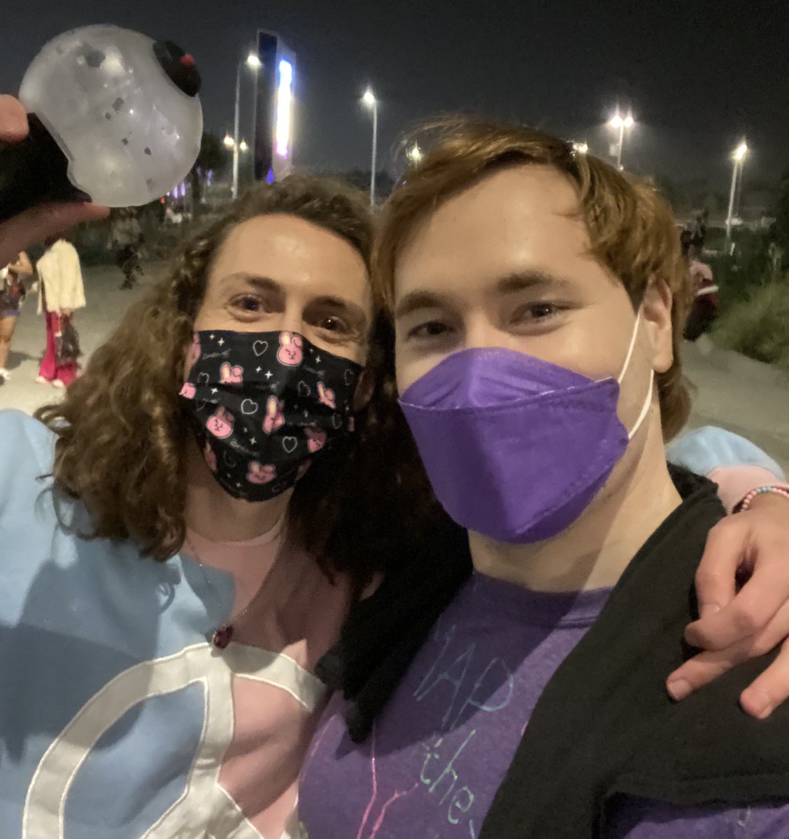 vla's tweet photo. @BTS_twt #PermissionToDance LA Day 4 with another BTS fanboy #btsfanboy https://t.co/xzYOYODQYW