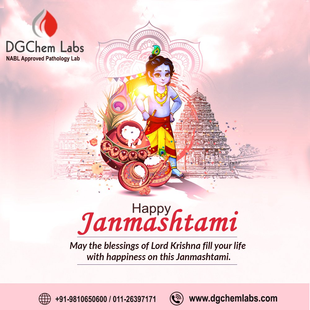 DgchemLabs's tweet photo. #DGChem Labs Pvt. Ltd. wishes everyone Happy #Janmashtami. May Lord #Krishna bless us all with good health and prosperity on this auspicious day.

 #Janmashtami #Janmashtami2022 #Delhi. #PathLabs https://t.co/E4wutEKZXf