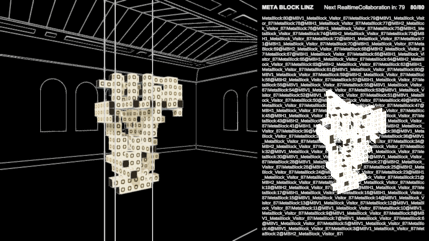 LinzMeta's tweet photo. New MetaBlock Community Structure! 
A meta-participatory project for the design &amp; construction of a 1:1 scale architectural prototype at MetaSpace exhibition at Francisco Carolinum Linz2022
MetaBlockBot:2022-08-19-07-46-29 https://t.co/oZYvjZQgpu