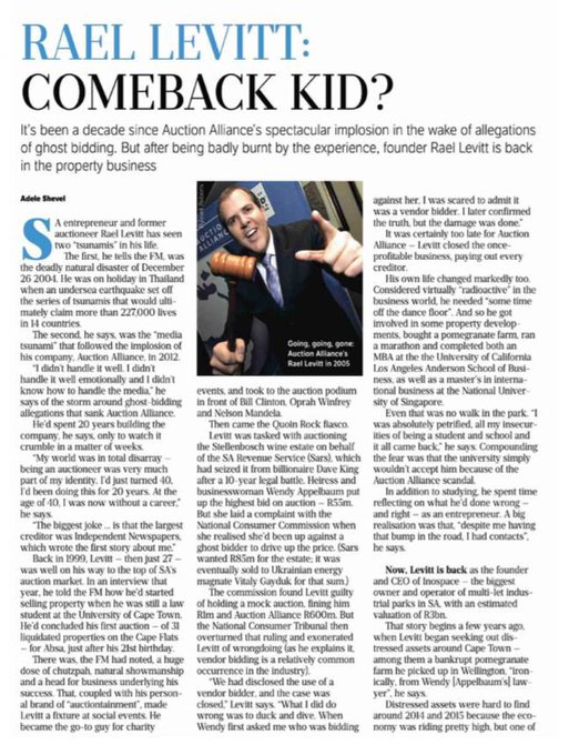 Inospace2's tweet photo. Read about our CEO, @RaelLevitt in the latest Financial Mail.
The Come Back Kid.
#INOSPACE #spacethatworks https://t.co/tARkQ5Zkkr