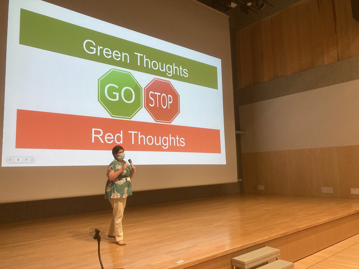 NIS_Leadership's tweet photo. Ms Jennifer helped us learn about green thoughts that make us feel confident and red thoughts that make us feel sad! #NISinspire https://t.co/ANS1g9fUXL