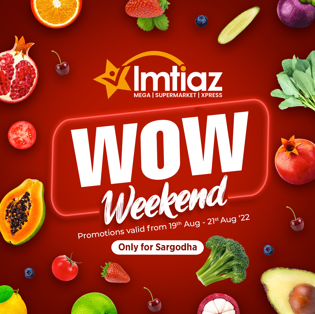 imtiazstores's tweet photo. Like always, we are back with exciting Wow Weekend Offers! So head to our store to shop freshest fruits and vegetables at unmatched prices. 🍇🥒
#ImtiazStores #WeekendPromotions #WowWeekend https://t.co/8K3drKgYWW
