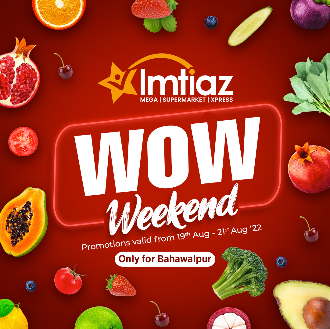imtiazstores's tweet photo. Like always, we are back with exciting Wow Weekend Offers! So head to our store to shop freshest fruits and vegetables at unmatched prices. 🍇🥒
#ImtiazStores #WeekendPromotions #WowWeekend https://t.co/xNZdEyv3h1 https://t.co/J6v69S9seQ