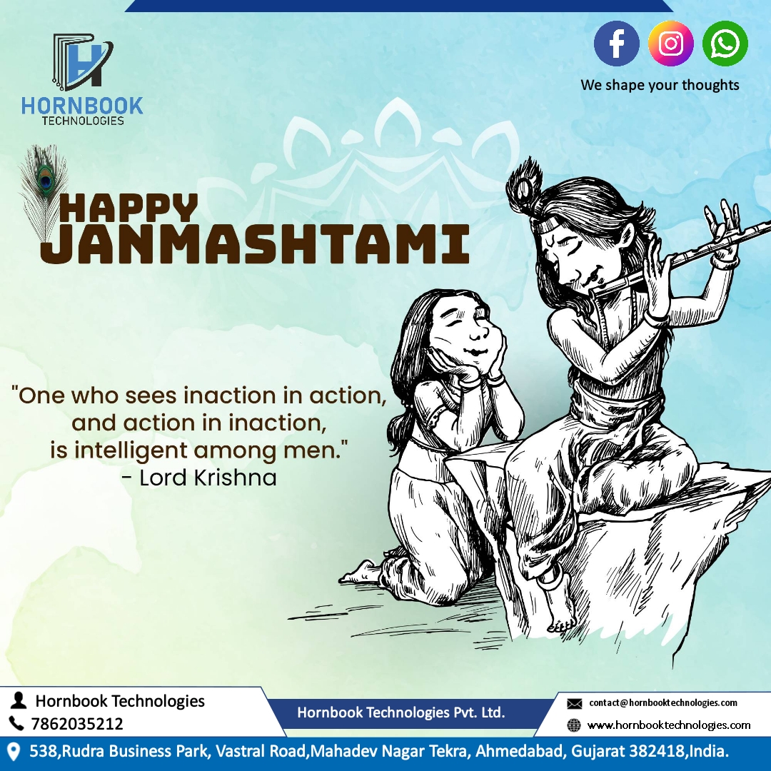 HornbookTech's tweet photo. It is the day when Makhan chor is born. May this day he steals all your worries and bless you with sweetness of Makhan and mishri in life. A very HAPPY JANMASHTAMI TO YOU! https://t.co/KZBIfoX07J