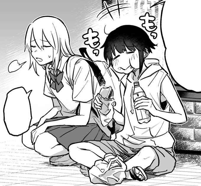 第四話のお気に入りは地べたに座ってコンビニ飯をかっ食らう紗夜ちゃん! 