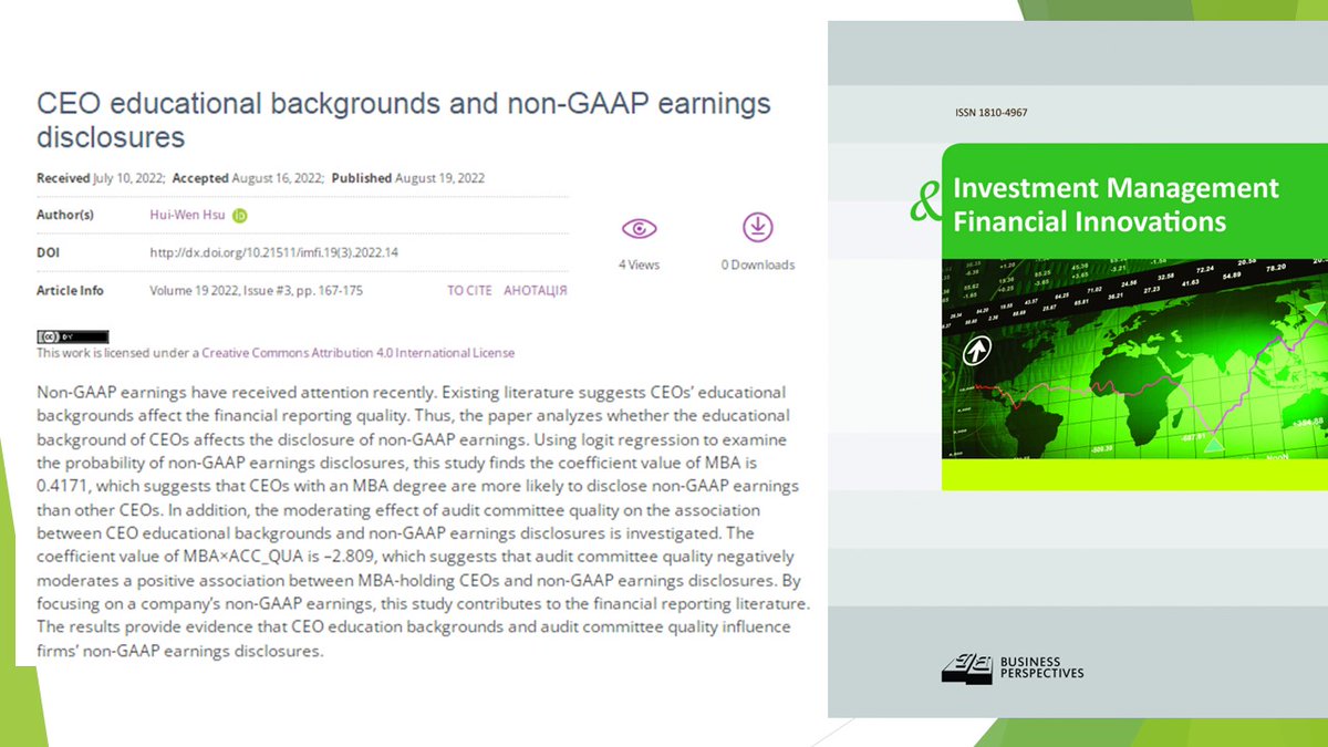 imfi_journal's tweet photo. 🔗 https://t.co/DjglXTuBr4
📘 CEO educational backgrounds and non-GAAP earnings disclosures
👥 Hui-Wen Hsu

#auditcommitteequality, #CEO, #educationbackground, #MBAdegree, #non-GAAPearningsdisclosures https://t.co/c3LYyXAPhw