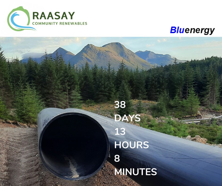 Raasay Community Renewables (@raasayhydro) on Twitter photo We have a Board planning session today. All RCR members out there - keep an eye on your inboxes for a newsletter. If you are not a member but want to be kept in the loop, please get in touch: info@raasayrenewables.co.uk
38 days 13 hours 8 minutes to commissioning! We have a Board planning session today. All RCR members out there - keep an eye on your inboxes for a newsletter. If you are not a member but want to be kept in the loop, please get in touch: info@raasayrenewables.co.uk
38 days 13 hours 8 minutes to commissioning!