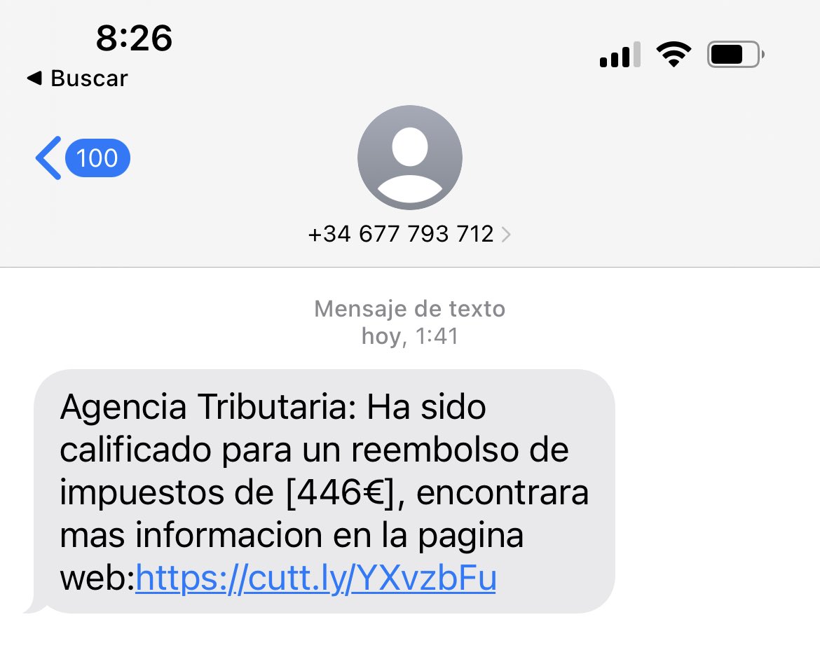 perclax's tweet photo. @informaticaaeat creo que eso es phishing. https://t.co/7nGIKrb5xe