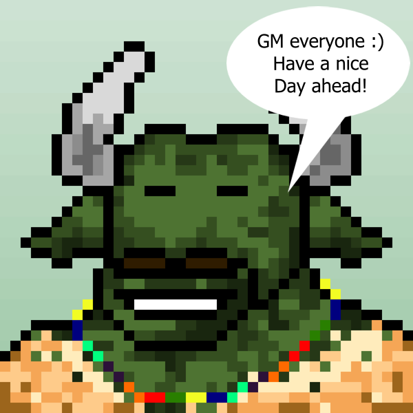 MinotaurAt's tweet photo. Good morning 👋🧇☕️💚
#NFT #NFTartist #NFTCommunity #NFTArts #NFTs  #opensea @opensea https://t.co/w3Nd5Uaw9T