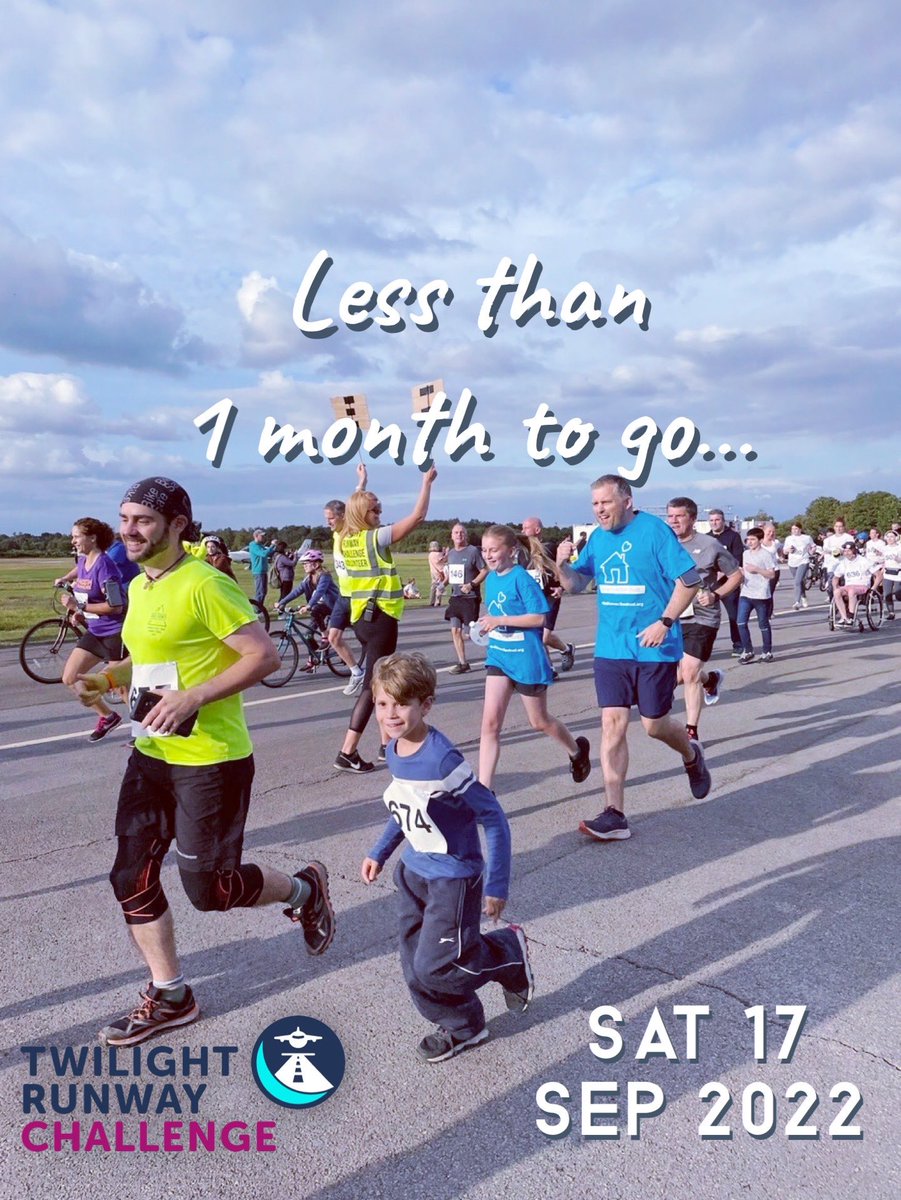 We’re getting much closer to the #TwilightRunwayChallenge 2022 on Sat 17 September.  Get your tickets now at twilightchallenge.co.uk
As well as the running, the @pathfinder.cafe will be open late, and stalls there for all the family to enjoy!