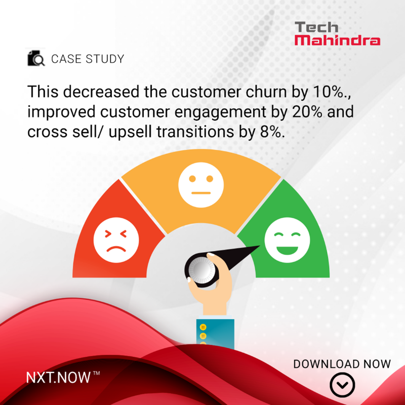tech_mahindra's tweet photo. Explore how a leading Superannuation firm in Australia leveraged Next Best Offer in real-time with automated customer journeys boosting their customer engagement by 20%.
Know more: https://t.co/9VD9VvZpEr
#DigitALLScape #NxtNow #CustomerExperience #TechMInAPJI