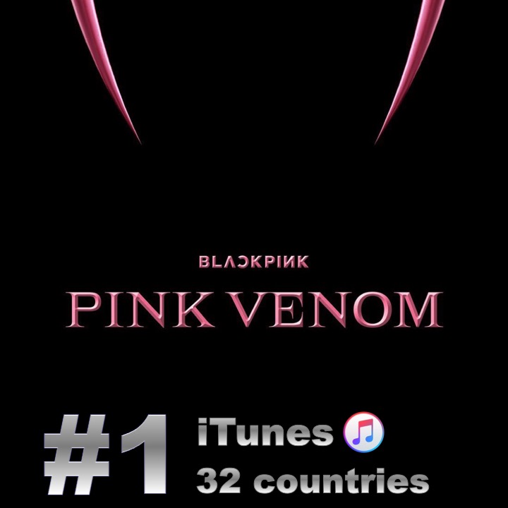 WORLDMUSICAWARD's tweet photo. #BLACKPINK's #PINKVENOM is already #1 on iTunes in over 30 countries! 💪🥇🎵✖️3⃣0⃣➕🌎❤️‍🔥👑👑👑👑🖤💗@BLACKPINK https://t.co/JCZ3LInTu0