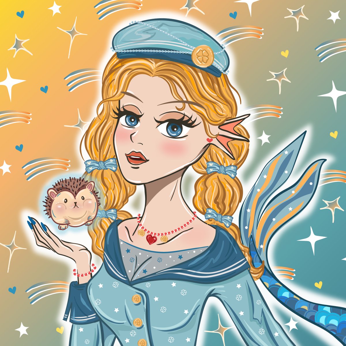 mamernft's tweet photo. ❤️No.031 Noble mermaid (Common)
0.01 $ETH
Collab : @oparucha_nft
Noble mermaid with her cute hedgehog, beautiful obviously.
https://t.co/jyc5Hjko39
#nftdrop #mermaid #nftthailand #nftjapan #mermaidaroundtheworld #nftcommunity #geeworldcommunity #WomeninNFTs #NFTMarketplace https://t.co/TP6R6QRFfy