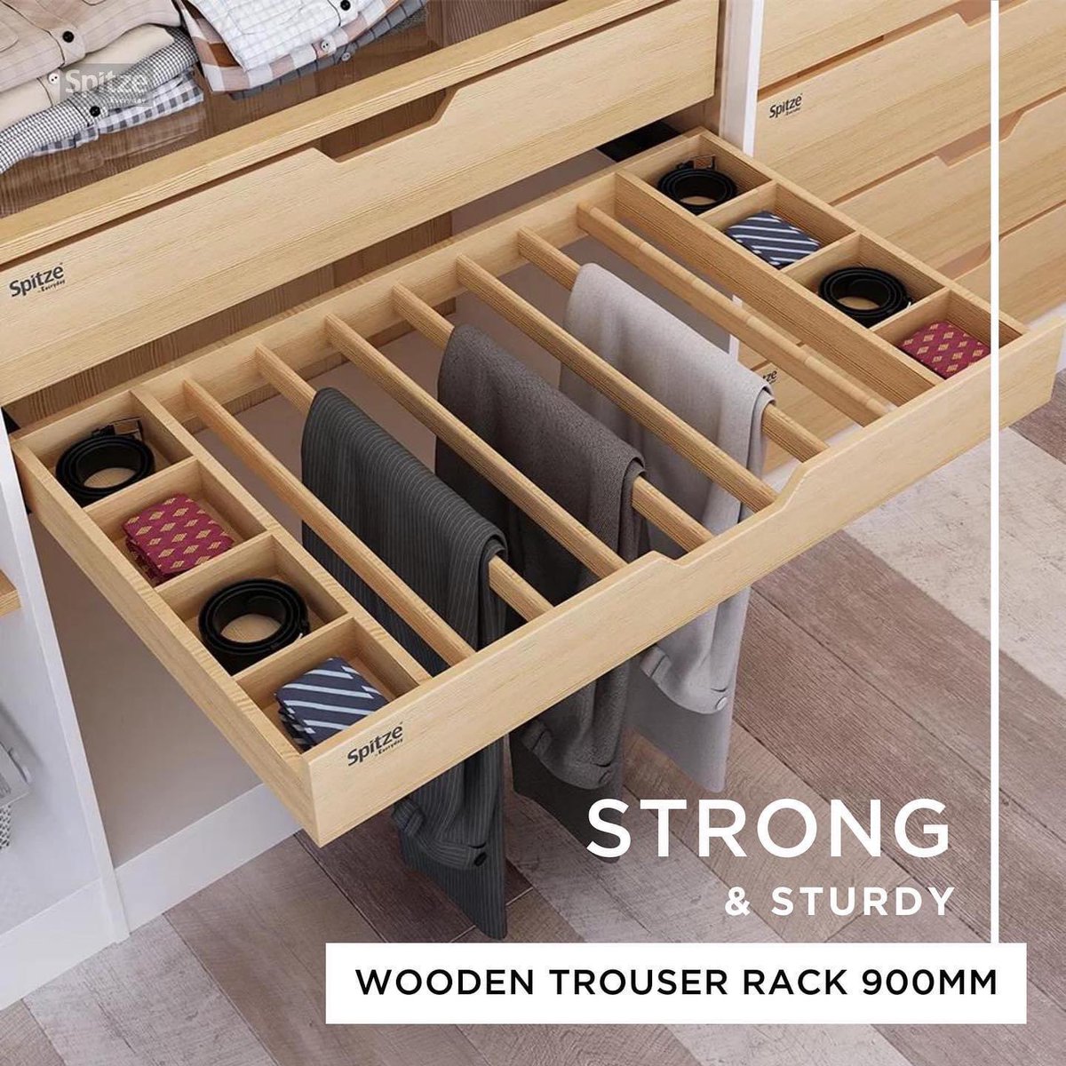 Spitze Wooden Trouser Racks are made to last, so you can rely on them for years to come.

For more information on the Spitze Wooden Trouser Rack 900MM, visit our website from the link in bio!

#Spitze #rack #woodenrack #trouserrack #rackorganizer #woodenracks #storage