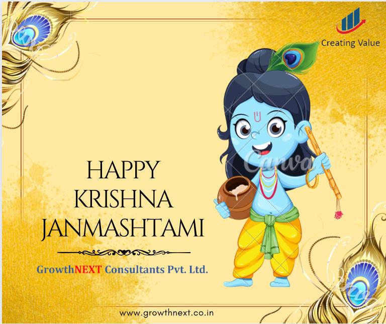 GrowthnextC's tweet photo. We wish you a happy and prosperous Krishna Janmashtami 🍯
#Happyjanmashtami2022 #GrowthNEXT https://t.co/ehuehgZWBD