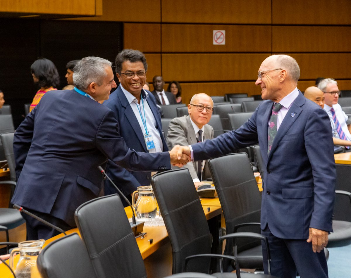 CTBTO's tweet photo. .@_RobFloyd convened an in-person Town Hall with #CTBTO staff working hard for a world free of nuclear tests. Excellent opportunity to mark achievements during the #CTBT25 anniversary year and thank staff for their dedication to our mission. https://t.co/l9vc75m8rc