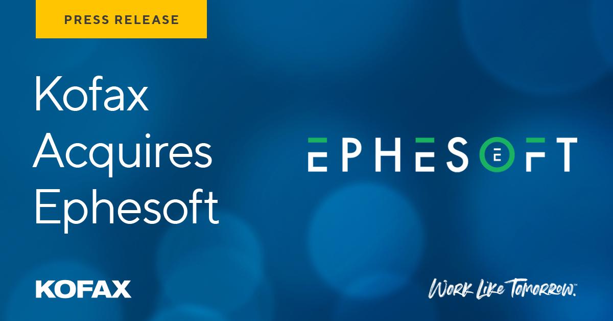 Schmidt_D's tweet photo. Kofax adds to its intelligent document processing solutions with the acquisition of Ephesoft. Customers of both companies will benefit from a broader range of software to accelerate digital workflow transformation. For more, visit: https://t.co/wMaLoZI2N1 #IDP #growth https://t.co/ig3XaiWJWl