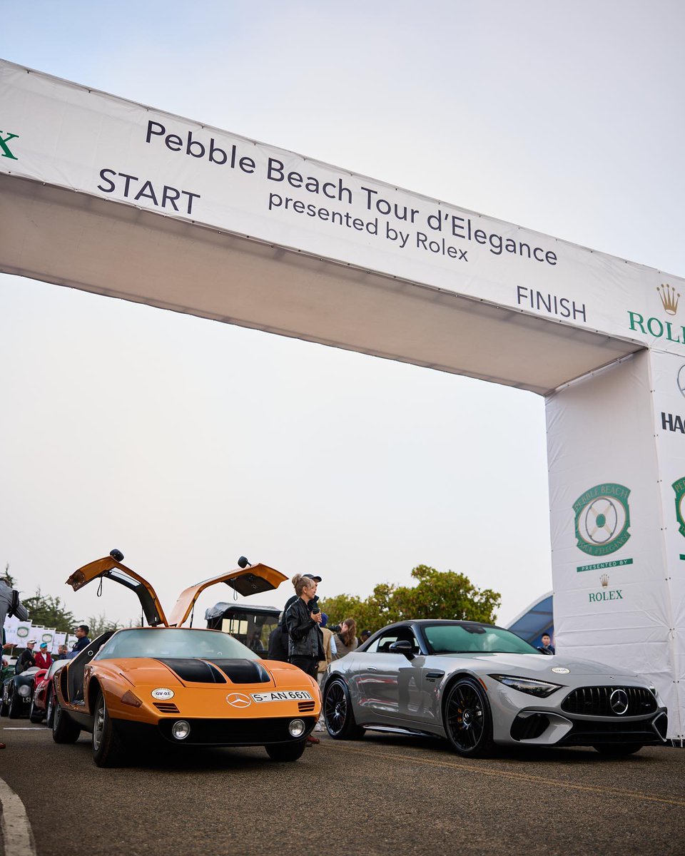 MB_Museum's tweet photo. The 2022 Pebble Beach Tour d’ Elegance… Start your engines 🏁
#MBclassic #PebbleBeachConcours #tourdelegance #pebblebeachtour #MercedesBenz #C111 #AMGSL63 https://t.co/XAw6tbaUvr
